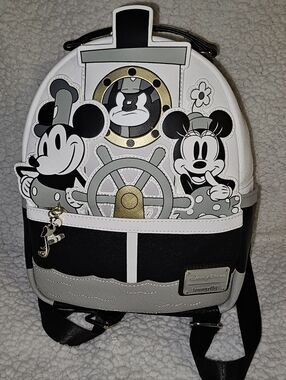 NWOT Loungefly Disney Parks Steamboat Willie Mini Backpack